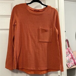 Orange Knit Women's Top